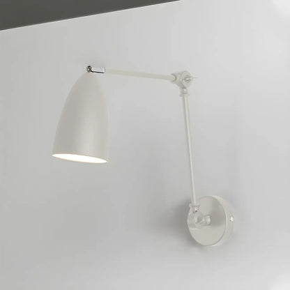 Simple Metal Dome Swing Arm Wall Light
