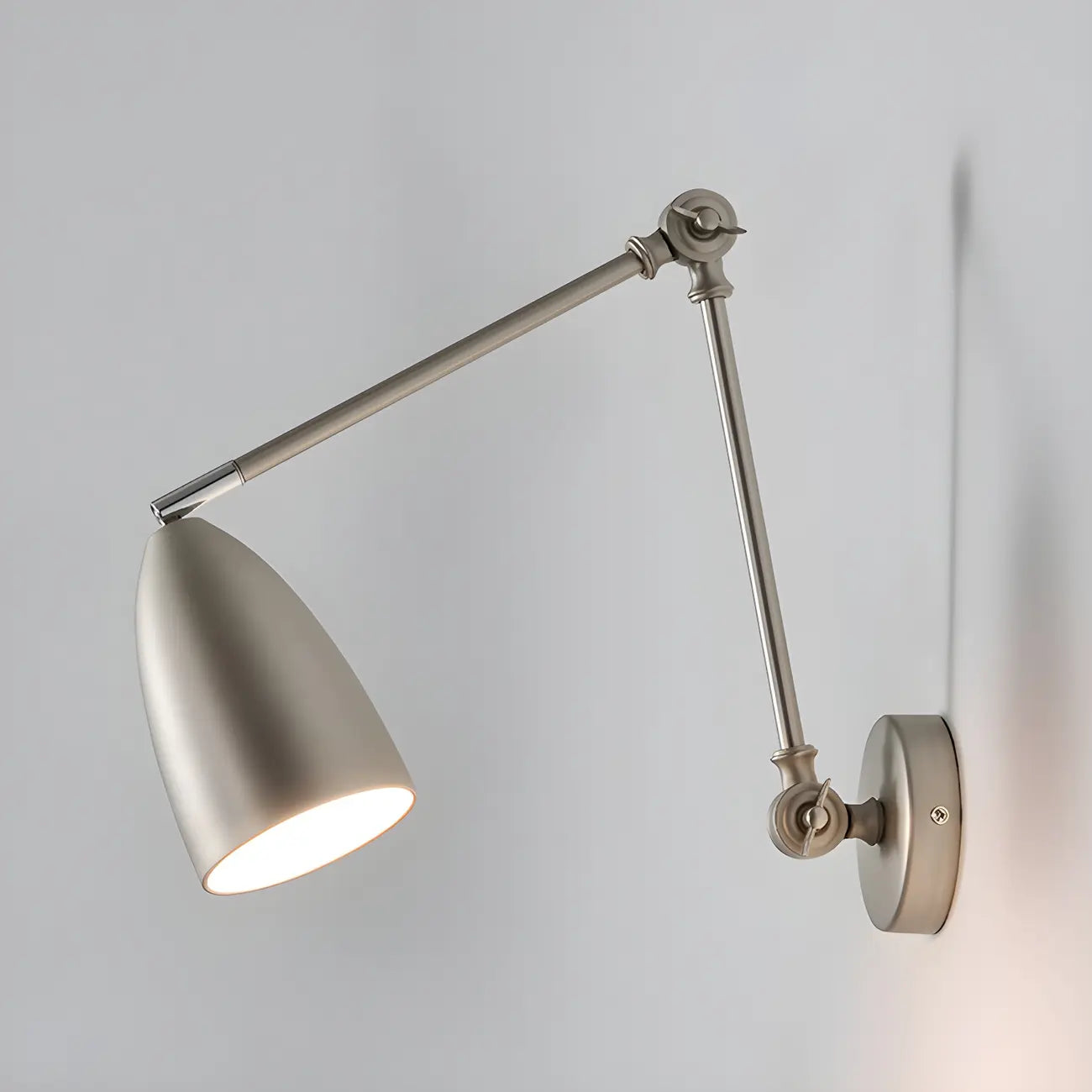 Simple Metal Dome Swing Arm Wall Light
