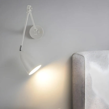 Simple Metal Dome Swing Arm Wall Light