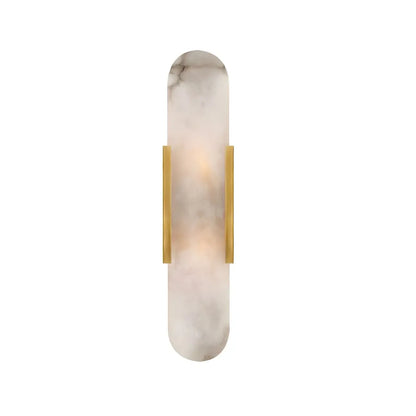 Contemporary Gold Oval Marble Wall Sconce