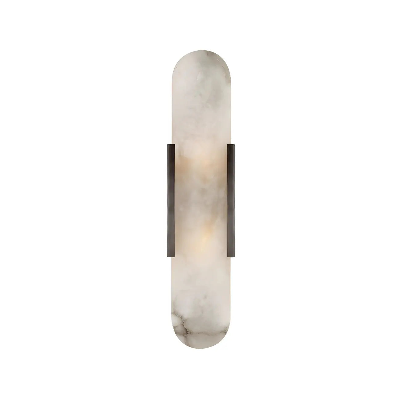 Contemporary Gold Oval Marble Wall Sconce