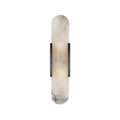 Contemporary Gold Oval Marble Wall Sconce