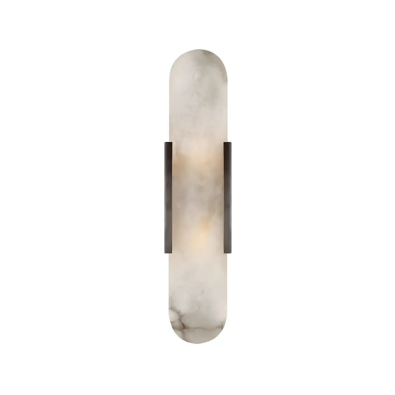 Contemporary Gold Oval Marble Wall Sconce