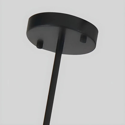 5-Light Modern Black/Gold Metal Cylinder Island Ceiling Light