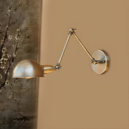 Retro Dome Metal Swing Arm Wall Light