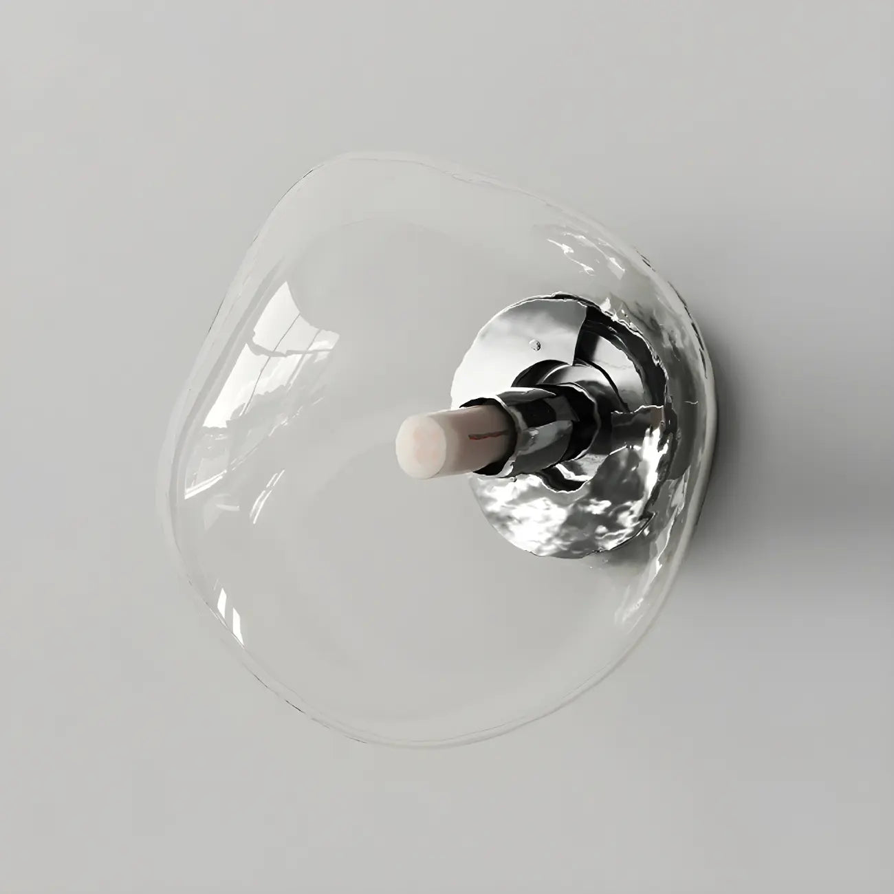 Art Deco Mirrored Glass Rock Shape LED Wall Sconce
