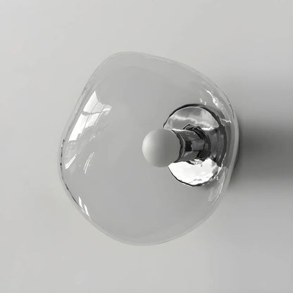 Art Deco Mirrored Glass Rock Shape LED Wall Sconce