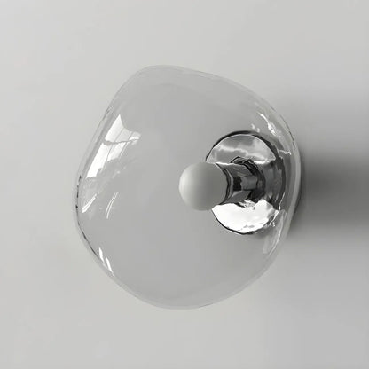 Art Deco Mirrored Glass Rock Shape LED Wall Sconce