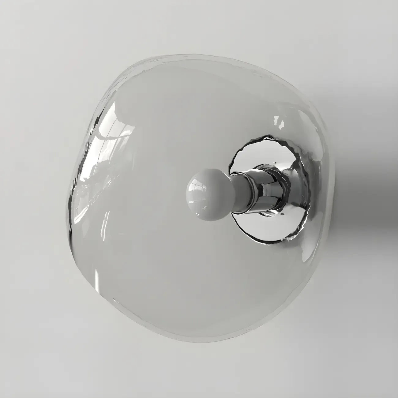 Art Deco Mirrored Glass Rock Shape LED Wall Sconce