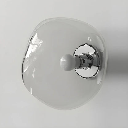 Art Deco Mirrored Glass Rock Shape LED Wall Sconce