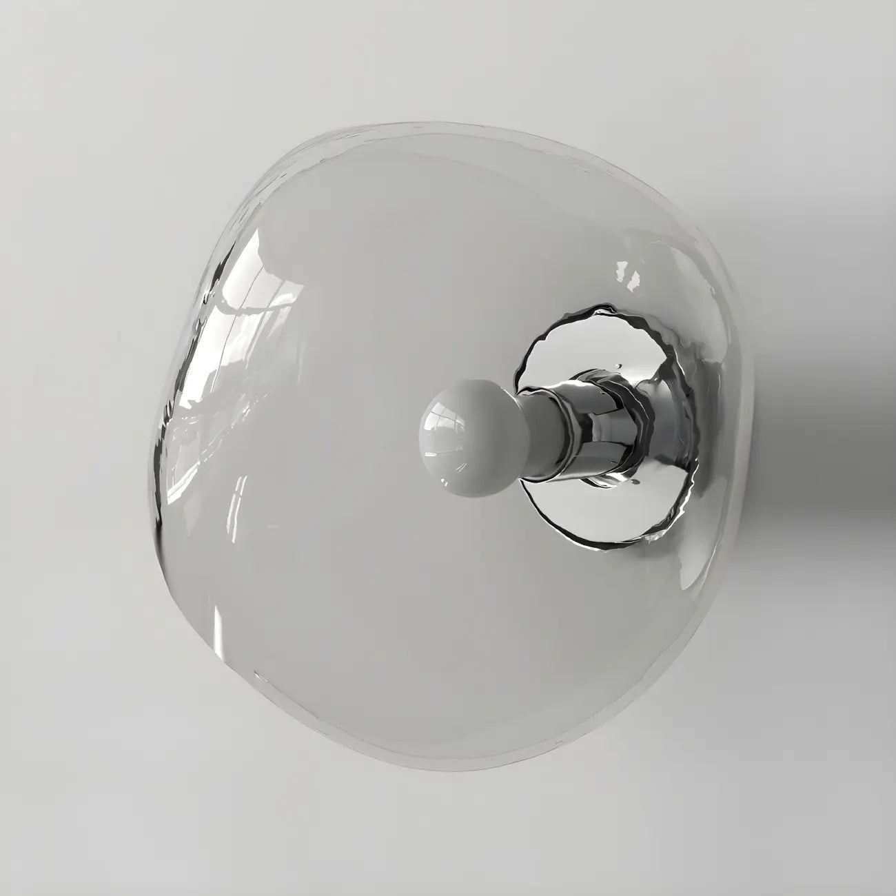 Art Deco Mirrored Glass Rock Shape LED Wall Sconce
