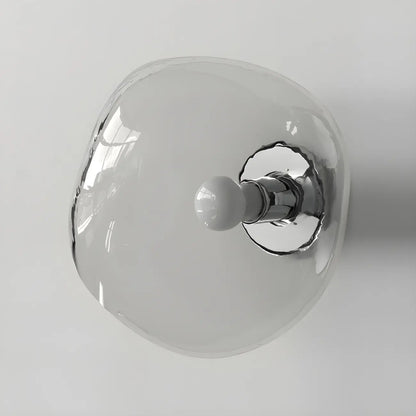 Art Deco Mirrored Glass Rock Shape LED Wall Sconce