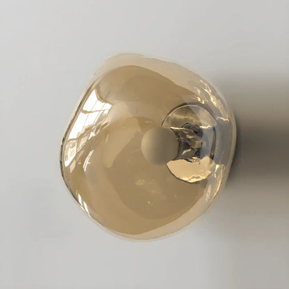 Art Deco Mirrored Glass Rock Shape LED Wall Sconce