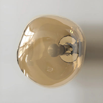 Art Deco Mirrored Glass Rock Shape LED Wall Sconce