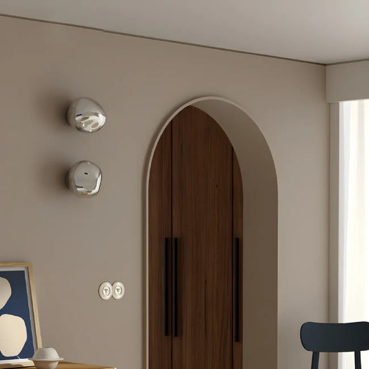 Art Deco Mirrored Glass Rock Shape LED Wall Sconce