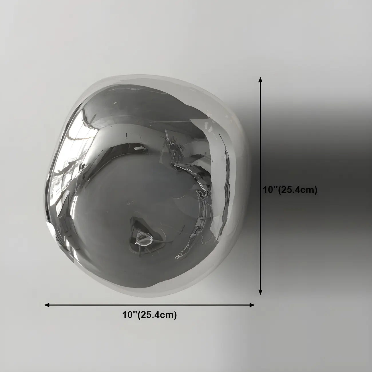 Art Deco Mirrored Glass Rock Shape LED Wall Sconce