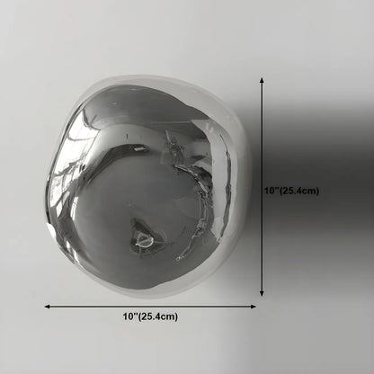 Art Deco Mirrored Glass Rock Shape LED Wall Sconce