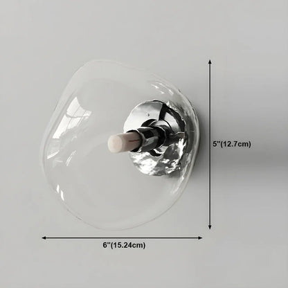 Art Deco Mirrored Glass Rock Shape LED Wall Sconce