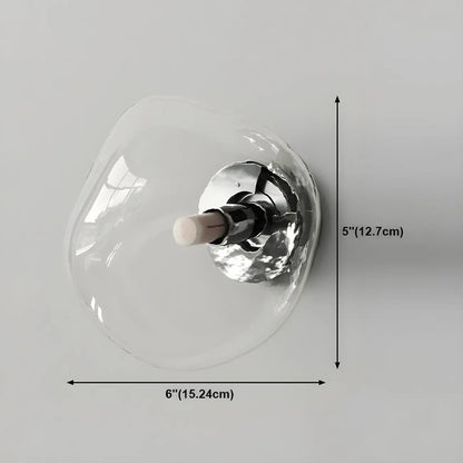 Art Deco Mirrored Glass Rock Shape LED Wall Sconce