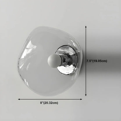 Art Deco Mirrored Glass Rock Shape LED Wall Sconce