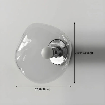 Art Deco Mirrored Glass Rock Shape LED Wall Sconce
