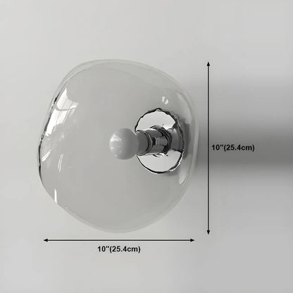 Art Deco Mirrored Glass Rock Shape LED Wall Sconce