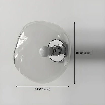 Art Deco Mirrored Glass Rock Shape LED Wall Sconce