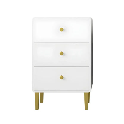 Glam White Narrow Gold Legs Bachelor Chest