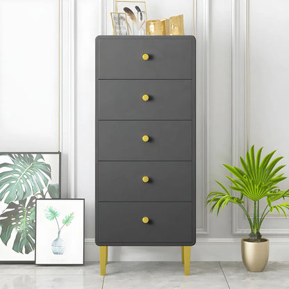 Glam White Narrow Gold Legs Bachelor Chest