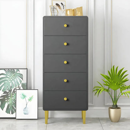 Glam White Narrow Gold Legs Bachelor Chest