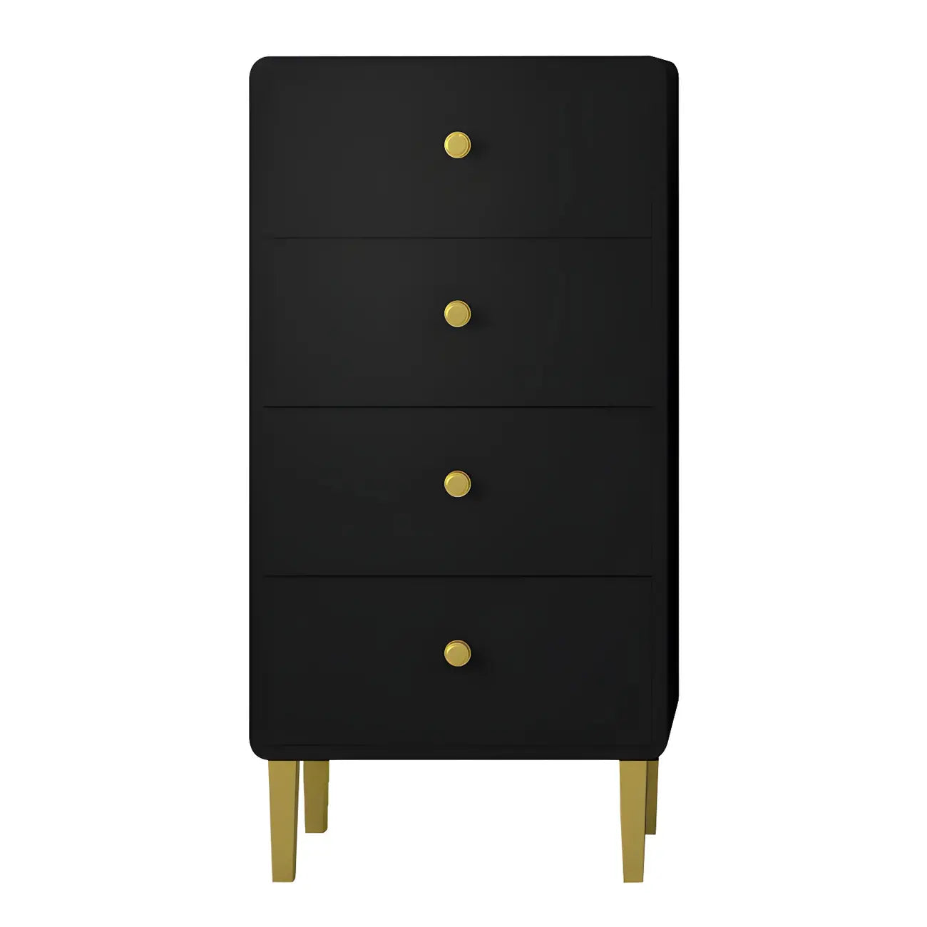 Glam White Narrow Gold Legs Bachelor Chest