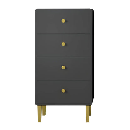 Glam White Narrow Gold Legs Bachelor Chest