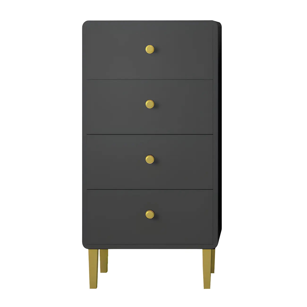Glam White Narrow Gold Legs Bachelor Chest