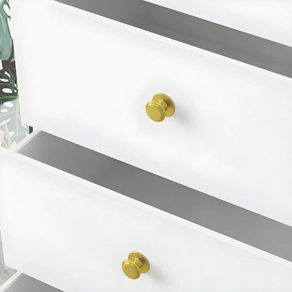 Glam White Narrow Gold Legs Bachelor Chest