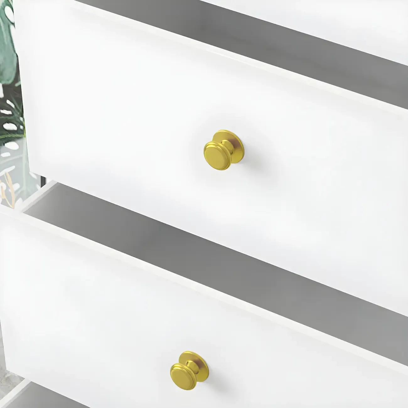 Glam White Narrow Gold Legs Bachelor Chest