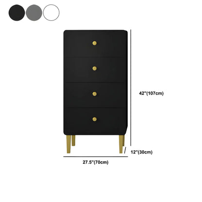 Glam White Narrow Gold Legs Bachelor Chest