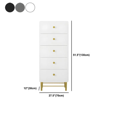 Glam White Narrow Gold Legs Bachelor Chest