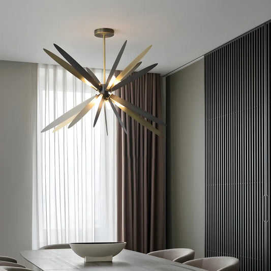 Modern Metal Sputnik Starburst Chandelier Adjustable Downrod