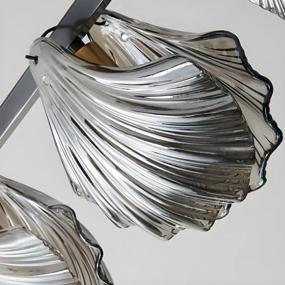 Modern Shell Glass Metal Island Pendant Light for Kitchen