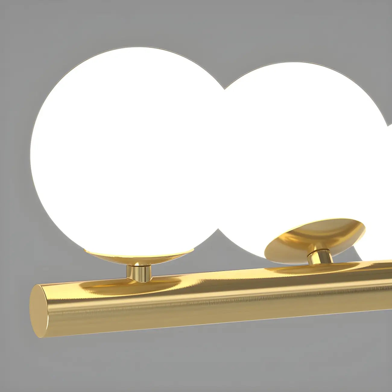 Sleek Modern Gold Glass Globe Island Chandelier