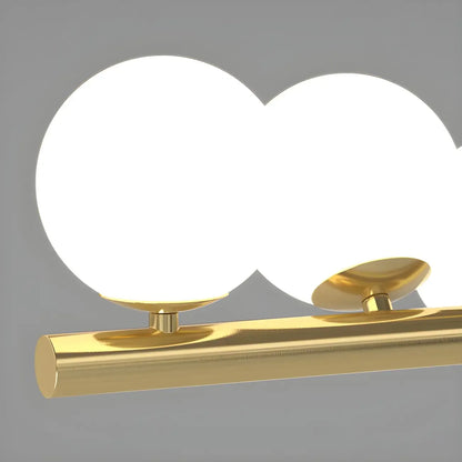 Sleek Modern Gold Glass Globe Island Chandelier