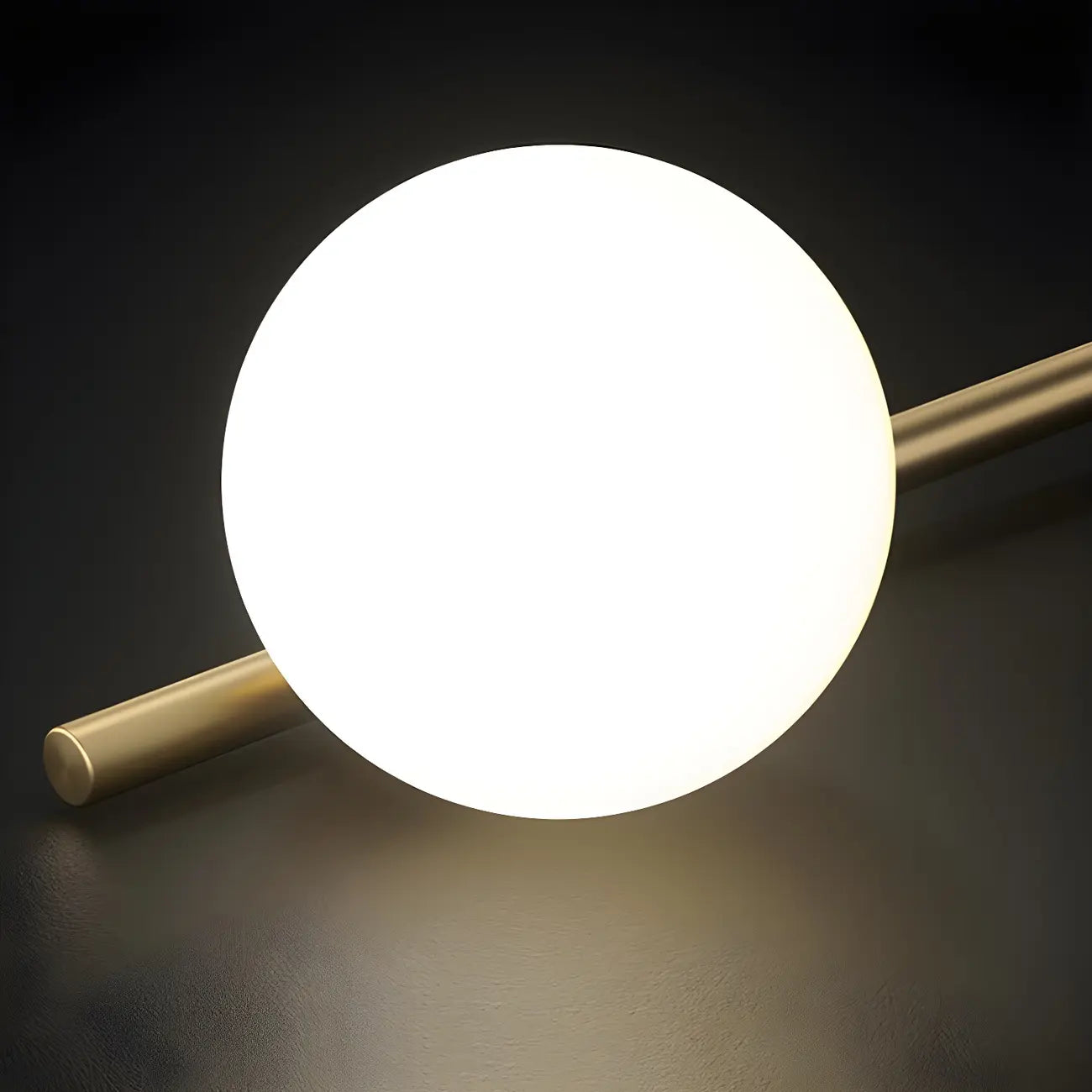 Sleek Modern Gold Glass Globe Island Chandelier