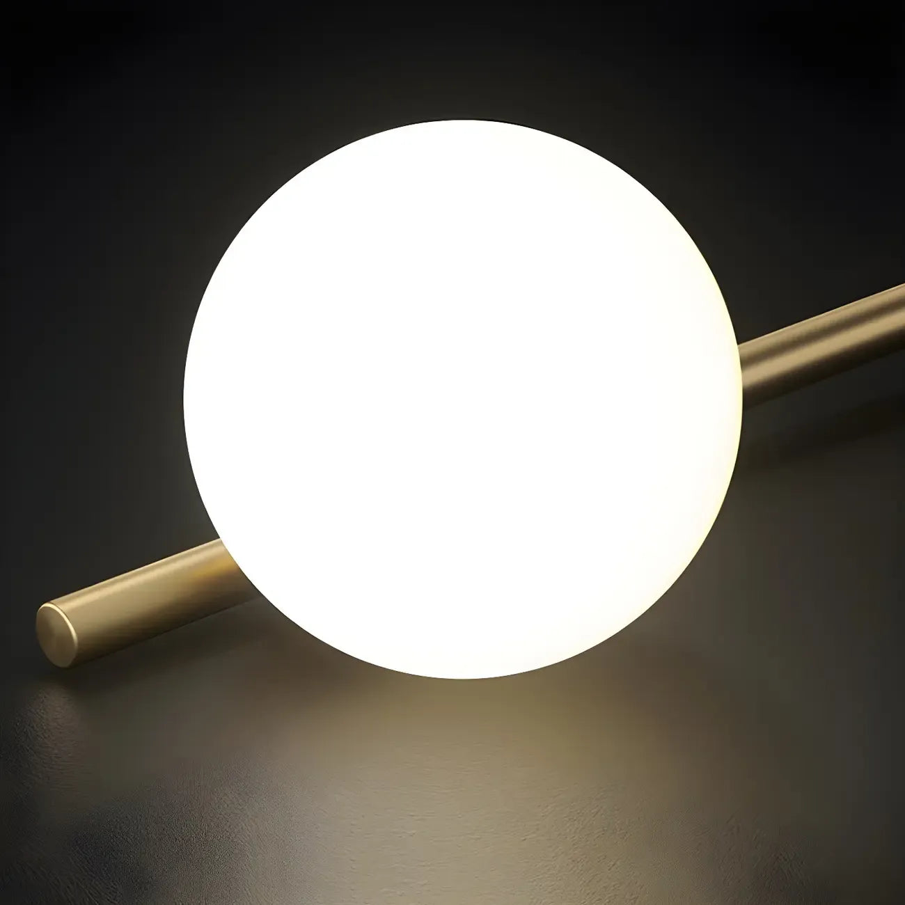 Sleek Modern Gold Glass Globe Island Chandelier