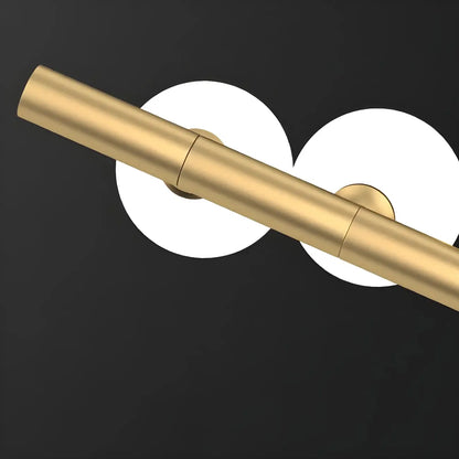 Sleek Modern Gold Glass Globe Island Chandelier