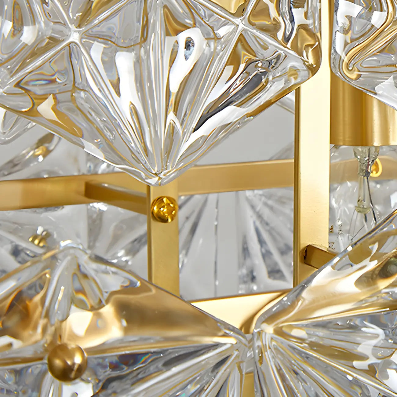Kitchen Elegant Gold Crystal Pendant Light