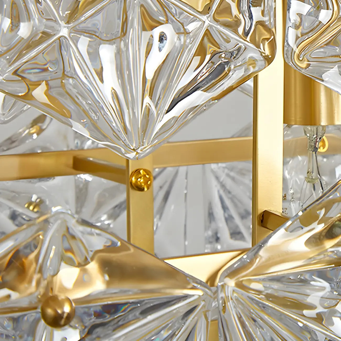Kitchen Elegant Gold Crystal Pendant Light
