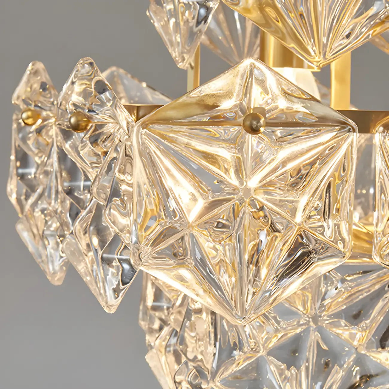 Kitchen Elegant Gold Crystal Pendant Light