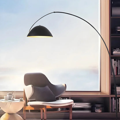 Black Metal Fishing Line Cone Floor Lamp