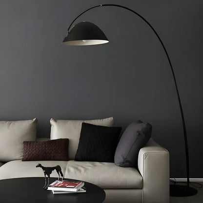 Black Metal Fishing Line Cone Floor Lamp