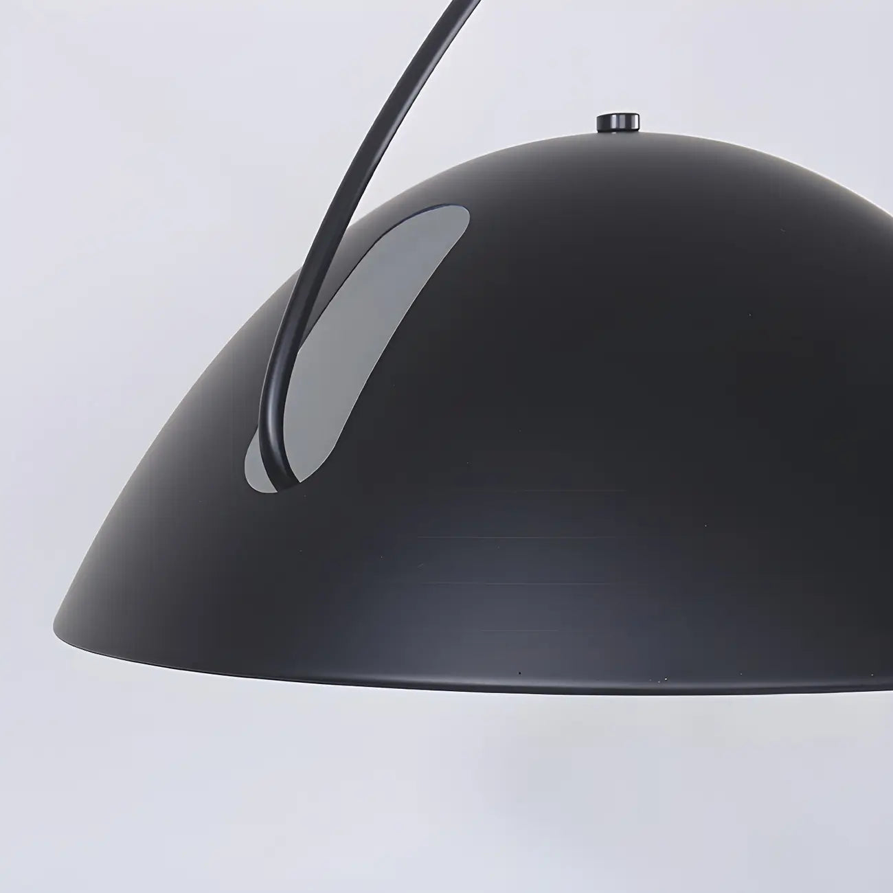Black Metal Fishing Line Cone Floor Lamp